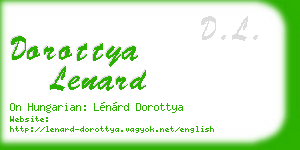 dorottya lenard business card