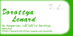 dorottya lenard business card